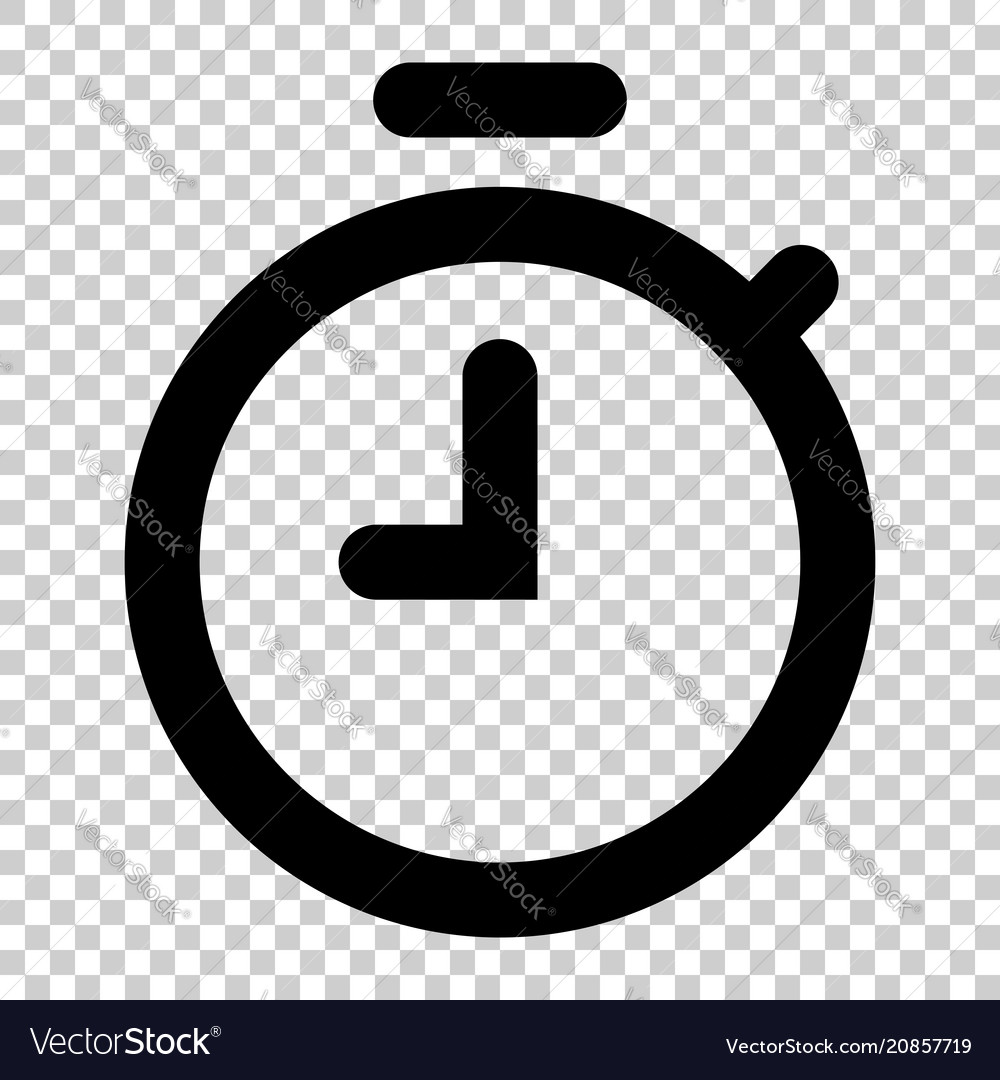 Clock timer icon in flat style time alarm