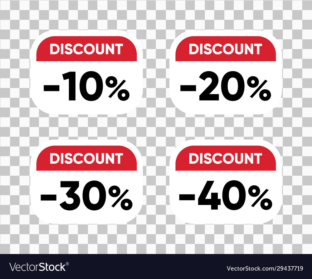 Discount sale tags set badges templates