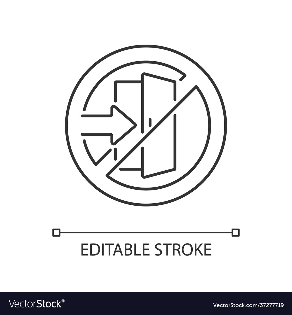 Do not enter linear icon