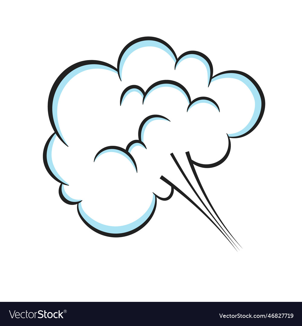 Fart smoke smelling cloud pop art comic book Vector Image