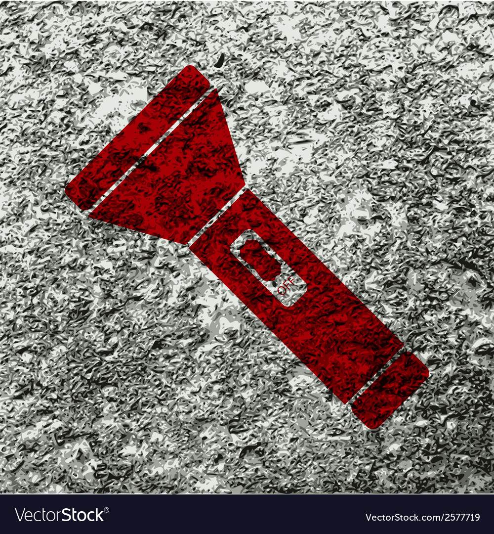 Flashlight flat modern web button and space