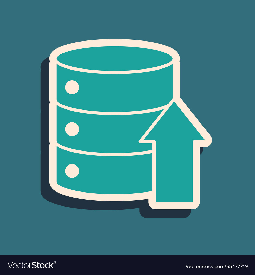 Green server data web hosting icon isolated