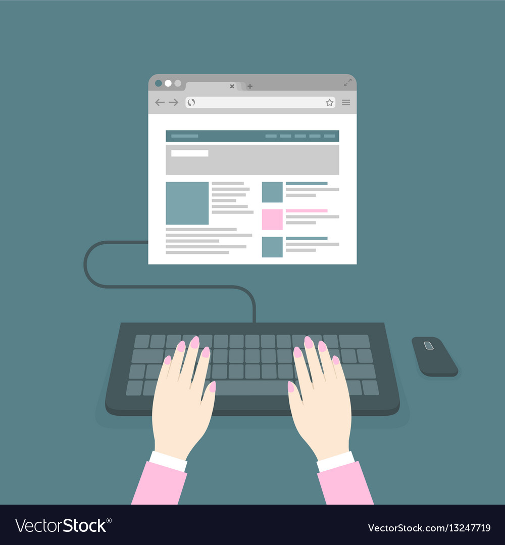 Hands Typing on Keyboard