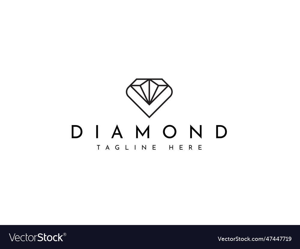 Letter v diamond beauty jewelry logo design Vector Image