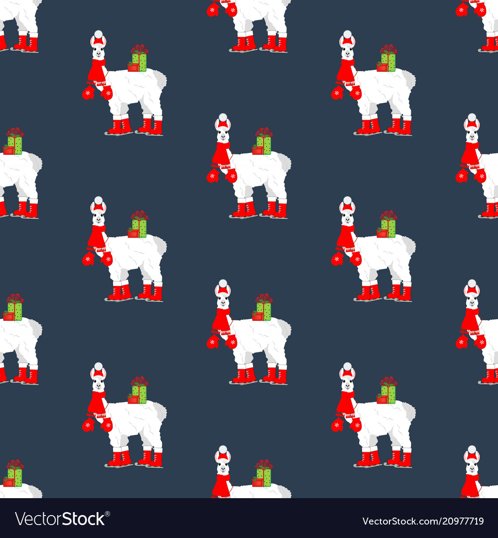 Llama on Skates Pattern