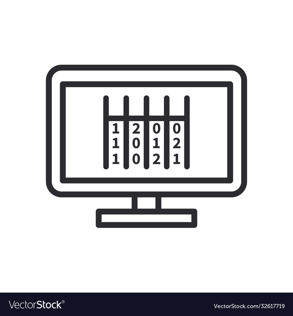 Options list on computer line style icon