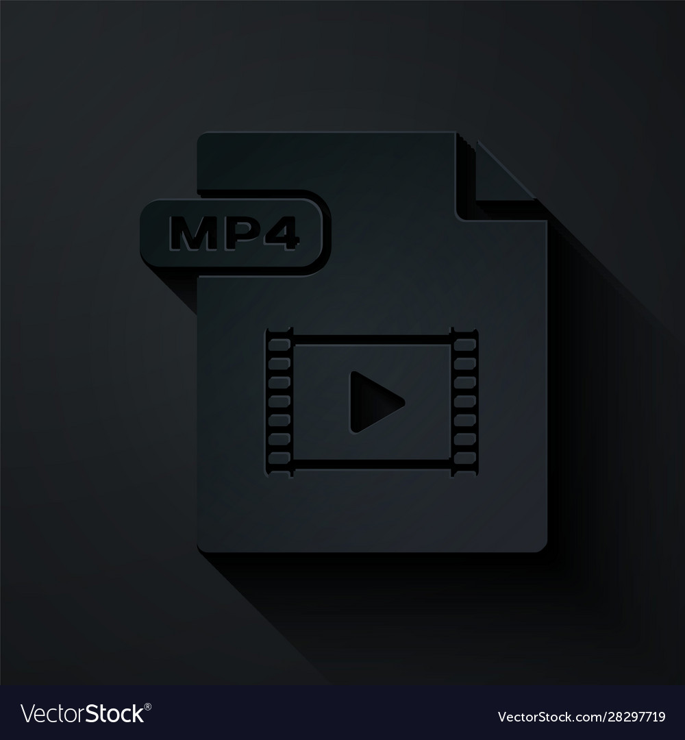 Paper cut mp4 file document download button