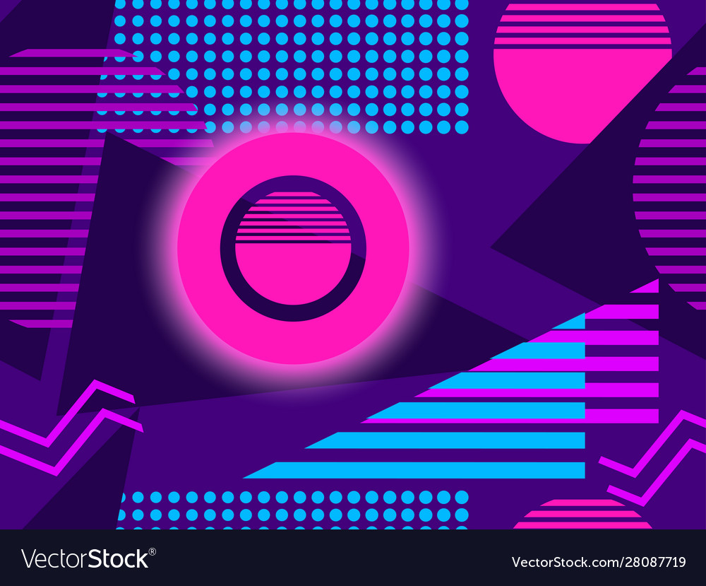 Retro Cyberpunk Synthwave Pattern