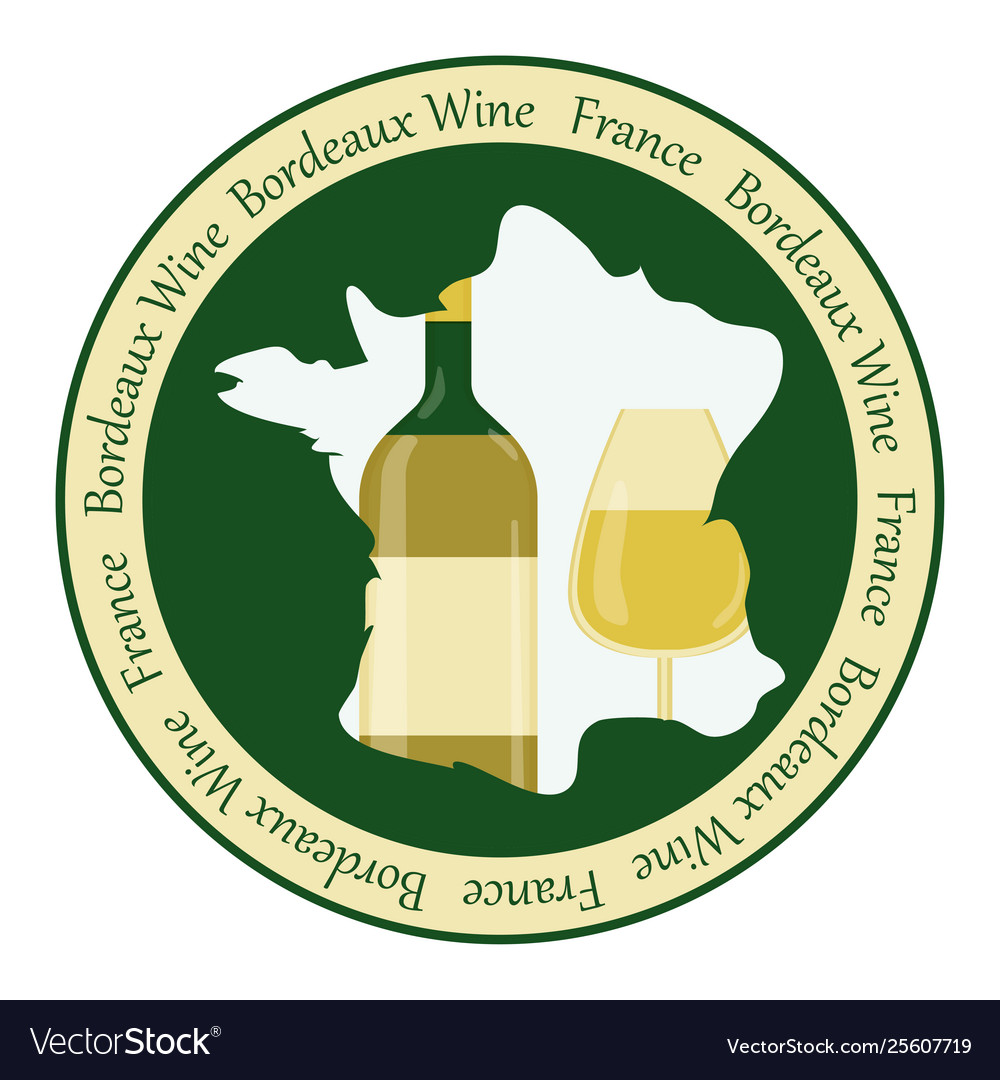 Round wine bottle label