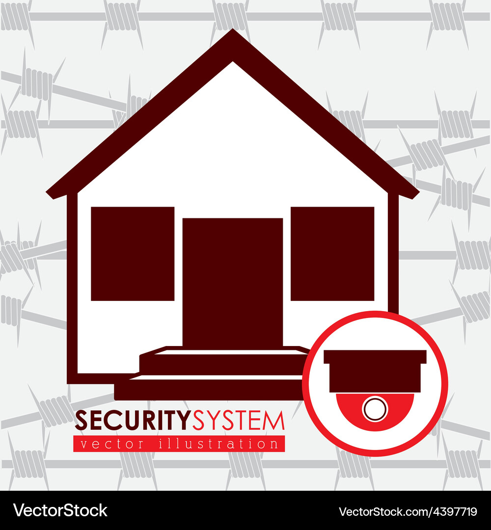 Security system design Royalty Free Vector Image