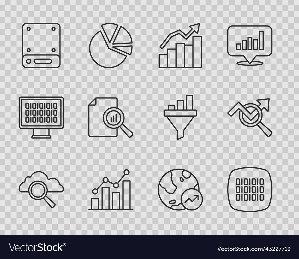 Set line search cloud computing binary code vector image Set line search cloud computing binary code