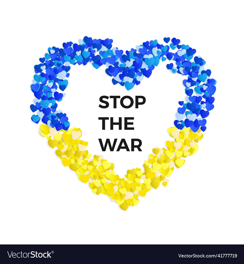 Stop the war in ukraine template war Royalty Free Vector