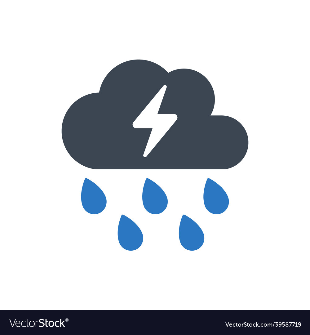 Thunderstorm icon Royalty Free Vector Image - VectorStock