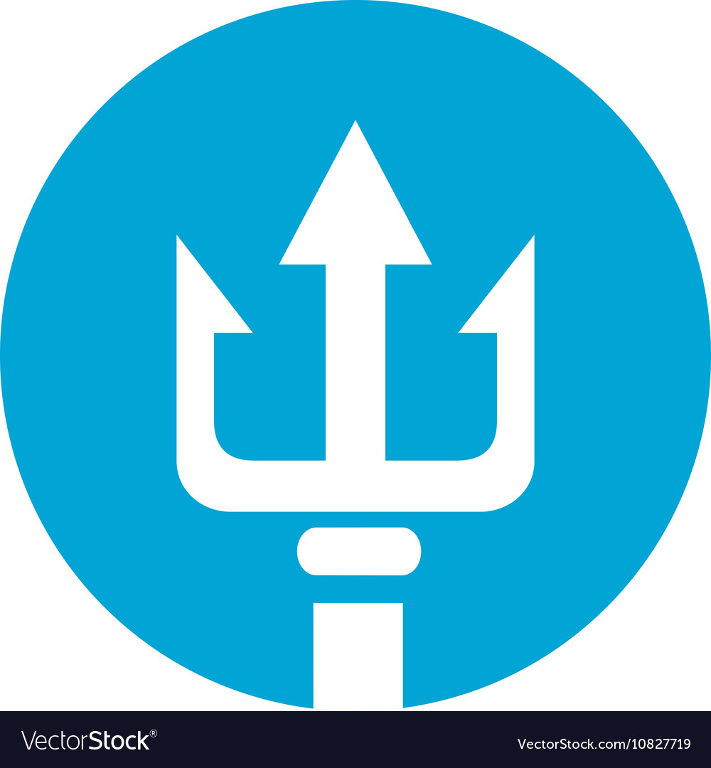 Trident Circle Icon Royalty Free Vector Image Vectorstock