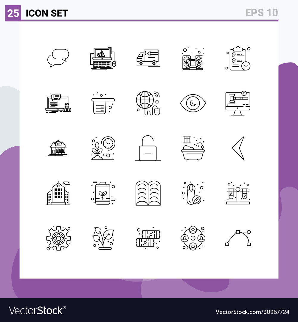 25 universal lines set for web and mobile