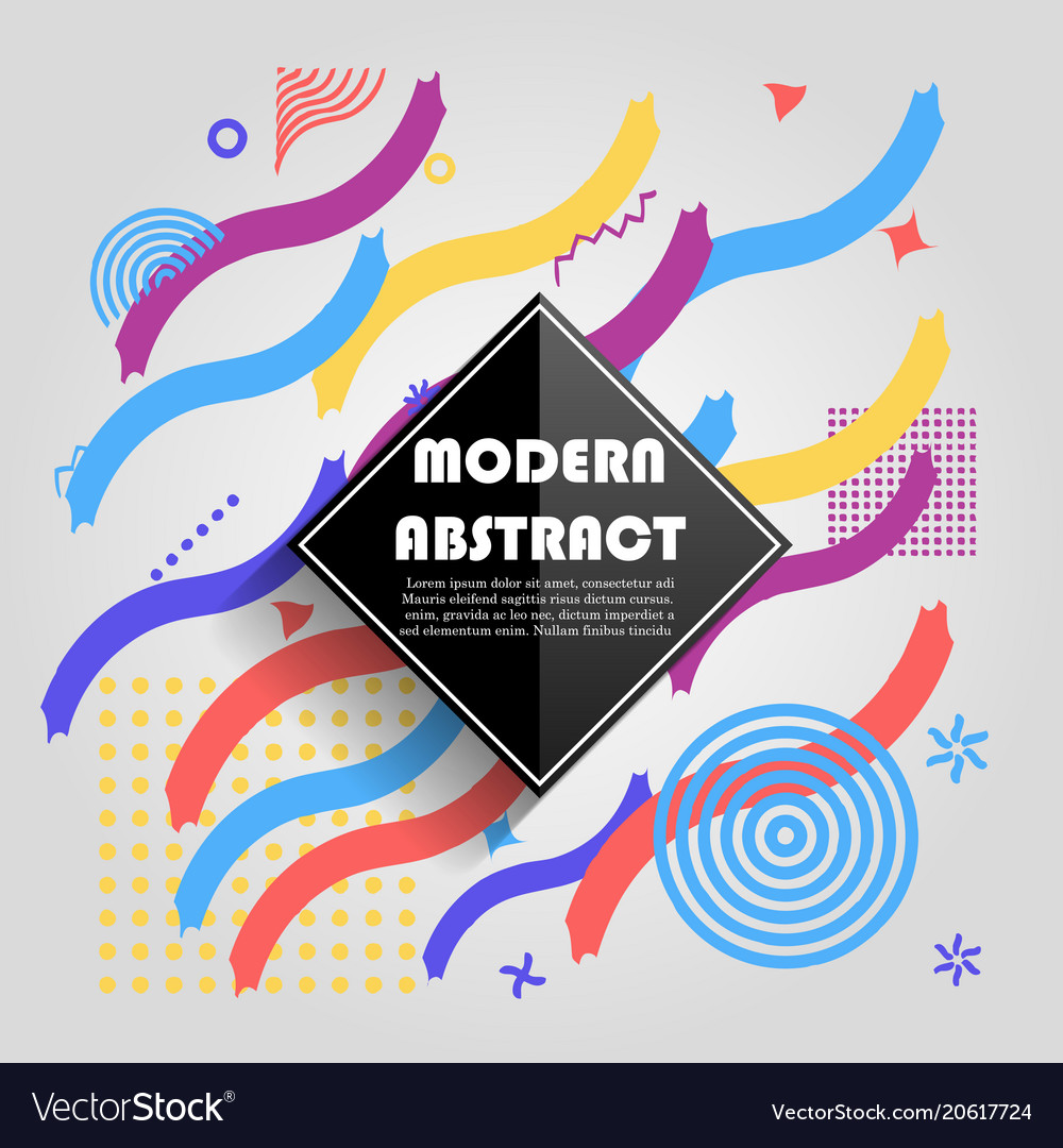 Abstract colorful geometric pattern design vector image Abstract colorful geometric pattern design