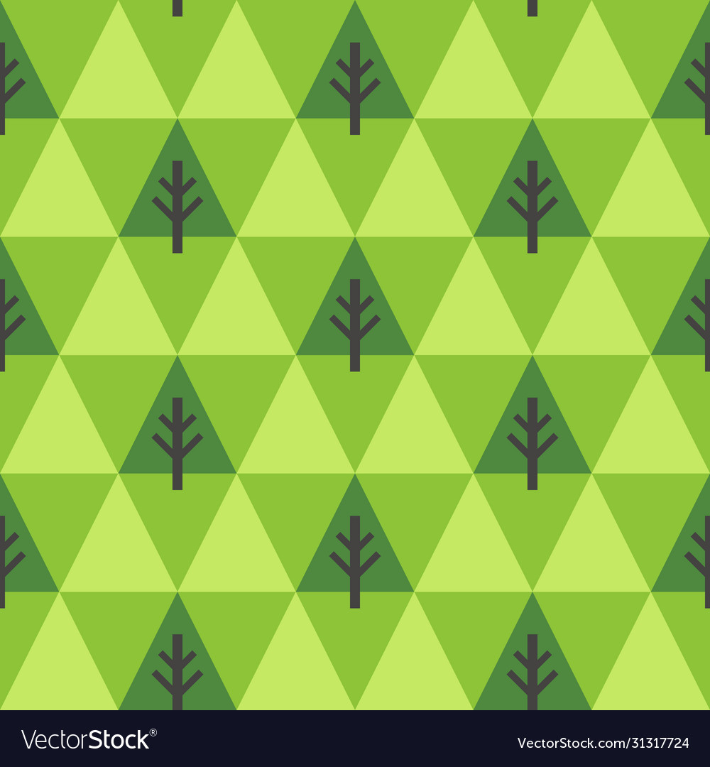 Abstract forest seamless pattern triangular trees vector image Abstract forest seamless pattern triangular trees