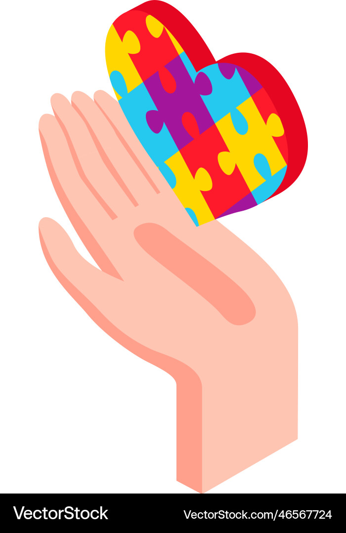 Autism Awareness Icon Royalty Free Vector Image