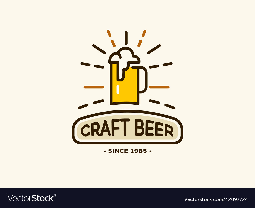 Beer house badge Royalty Free Vector Image - VectorStock