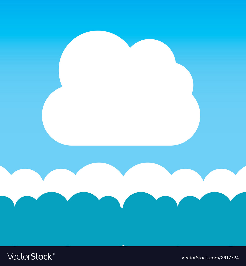 Cloud computing over blue background