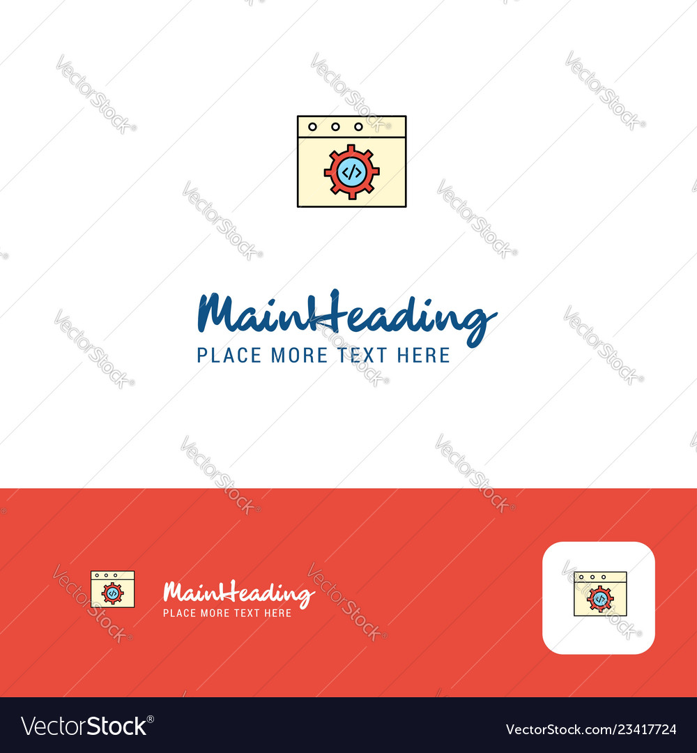 Creative website programming logo design flat