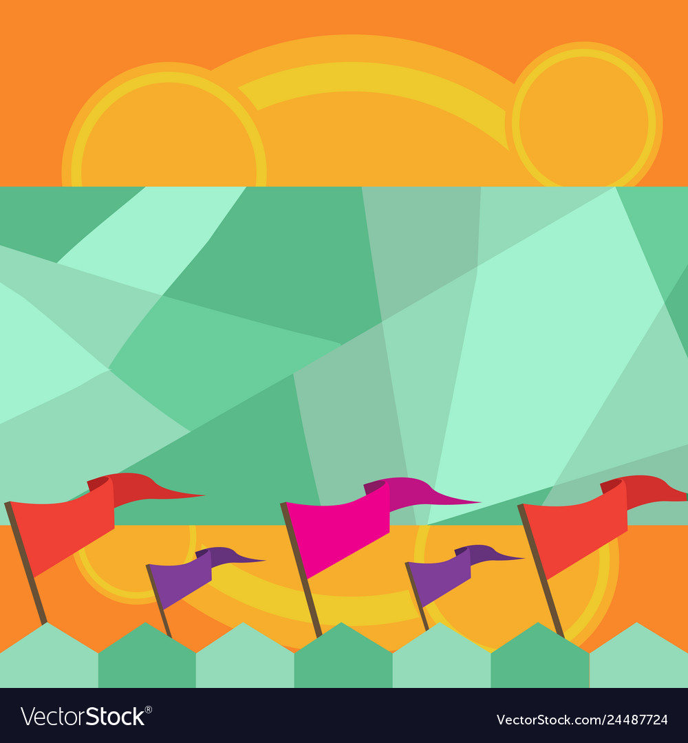 Different color and size of blank banner flag vector image Different color and size of blank banner flag