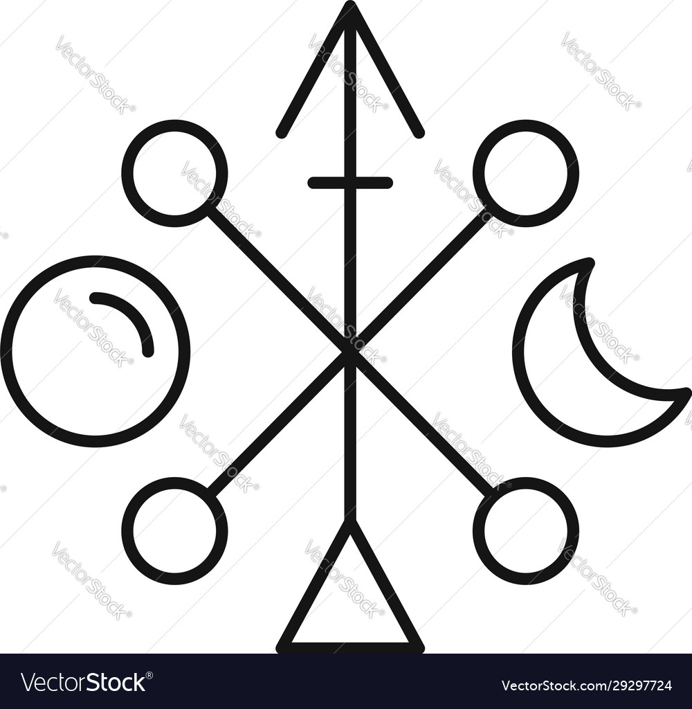 Hipster Arrow Alchemy Icon Outline Style Vector Image