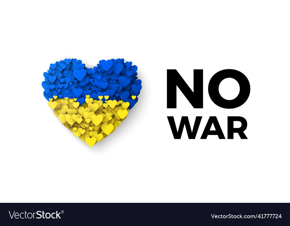 No war banner stop war and military aggression Vector Image