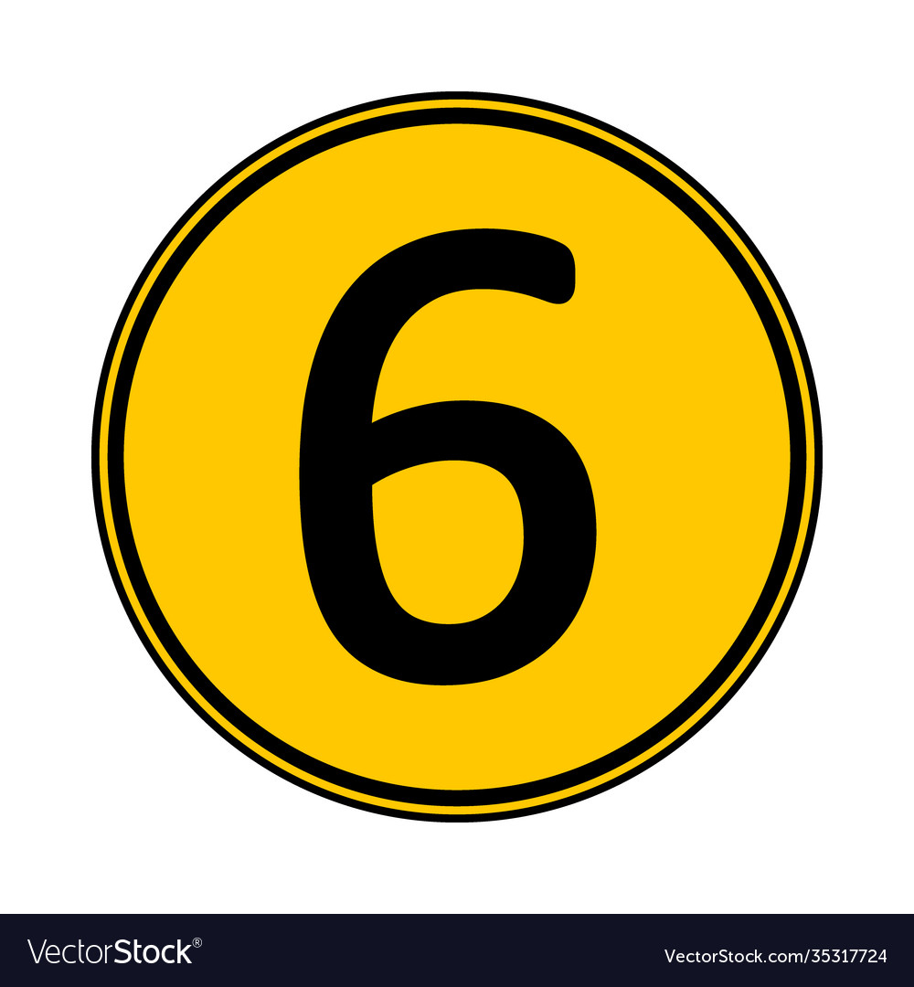 Number six button