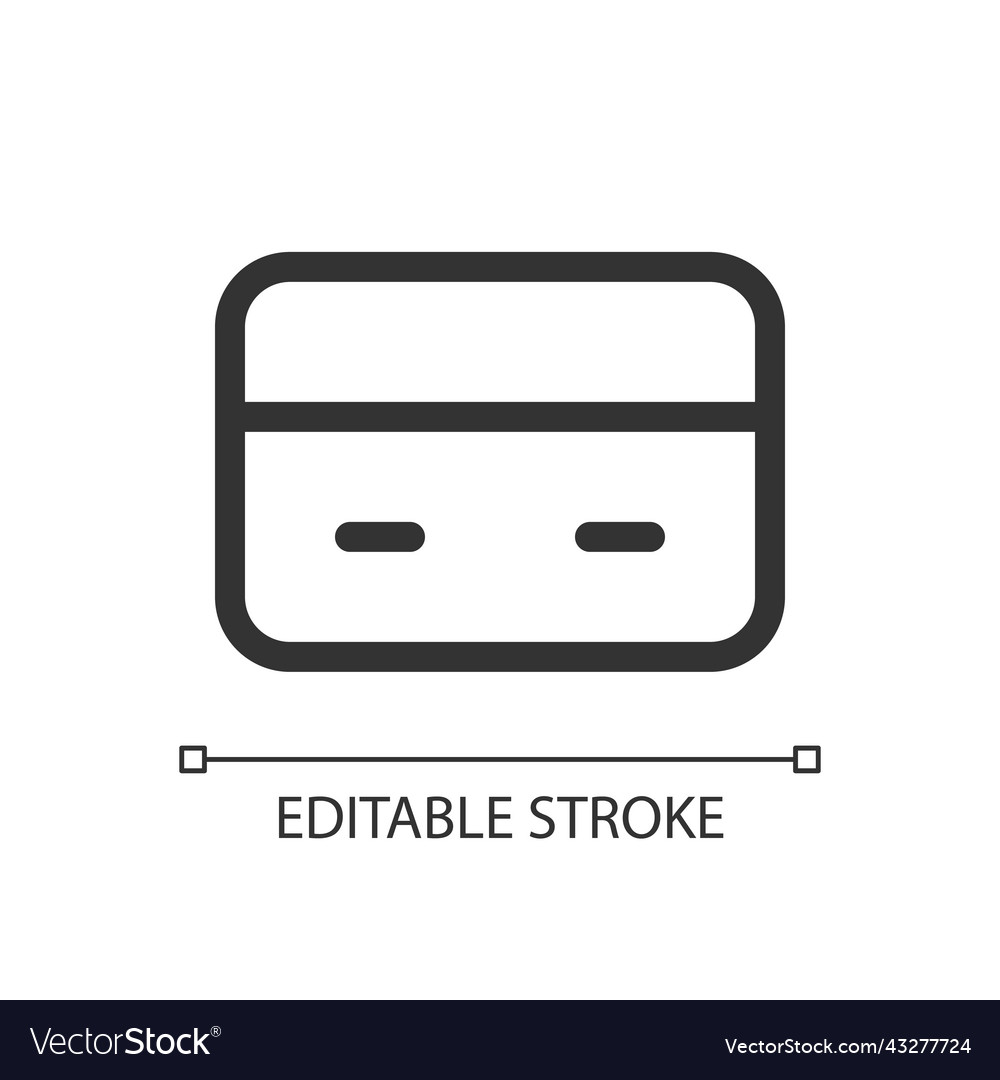 Payment card pixel perfect linear ui icon