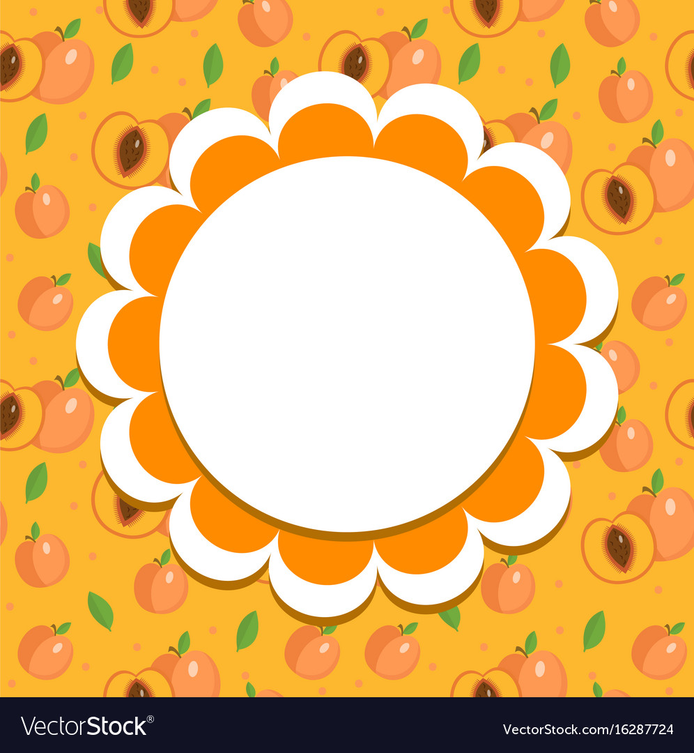 Peach Label Wrapper Template For Your Design Vector Image