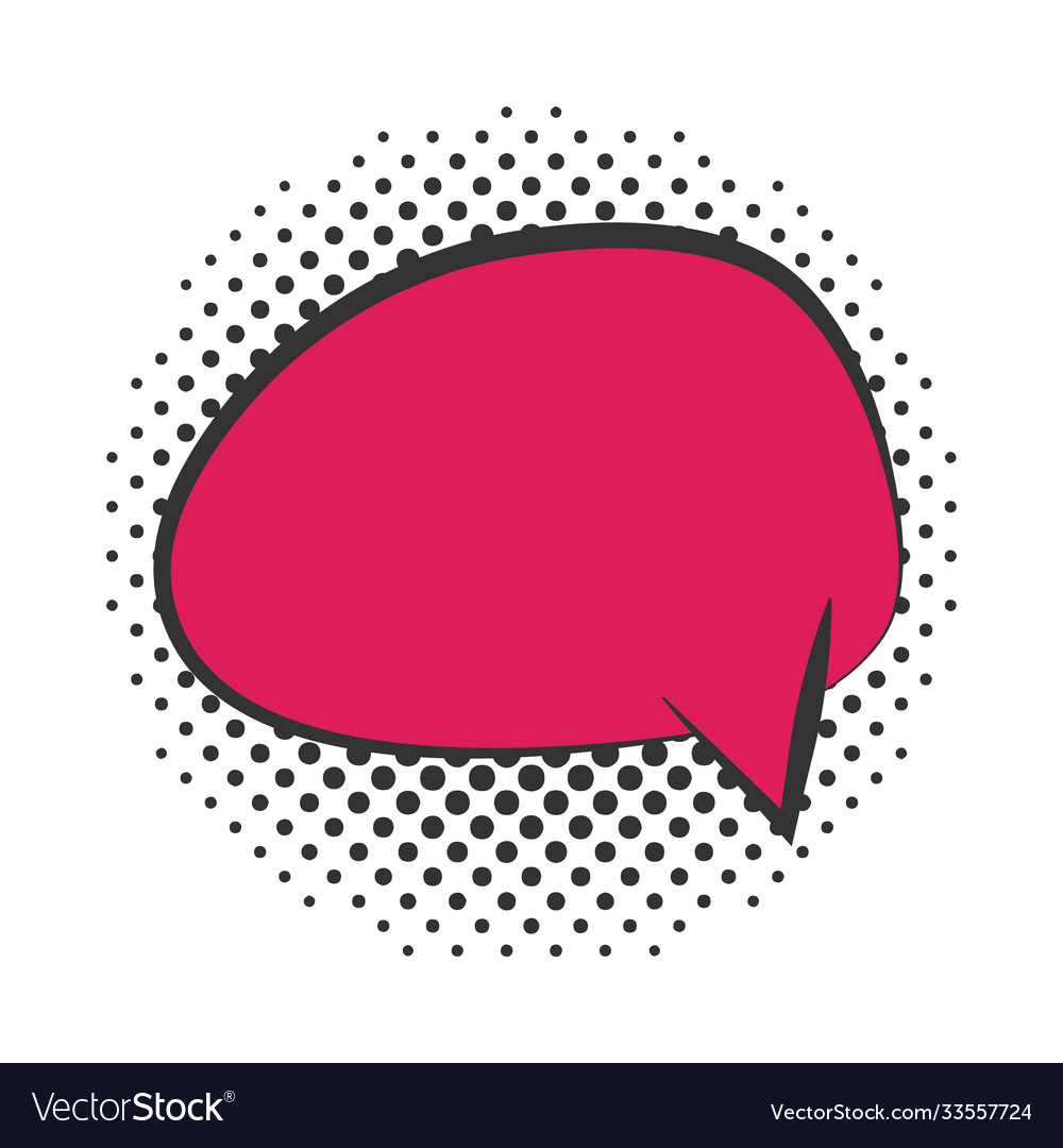 Pop art speech bubble social media halftone style Vector Image