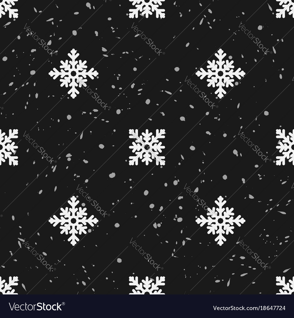 Seamless pattern of geometric snowflake square Vector Image