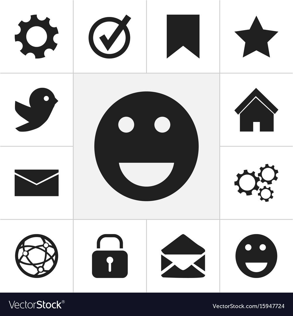 Set of 12 editable internet icons includes