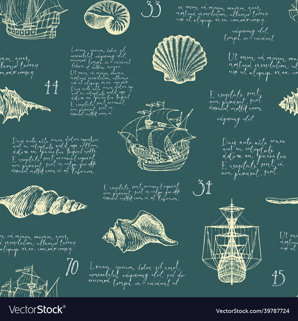 Vintage seamless pattern on the theme of travel Vector Image