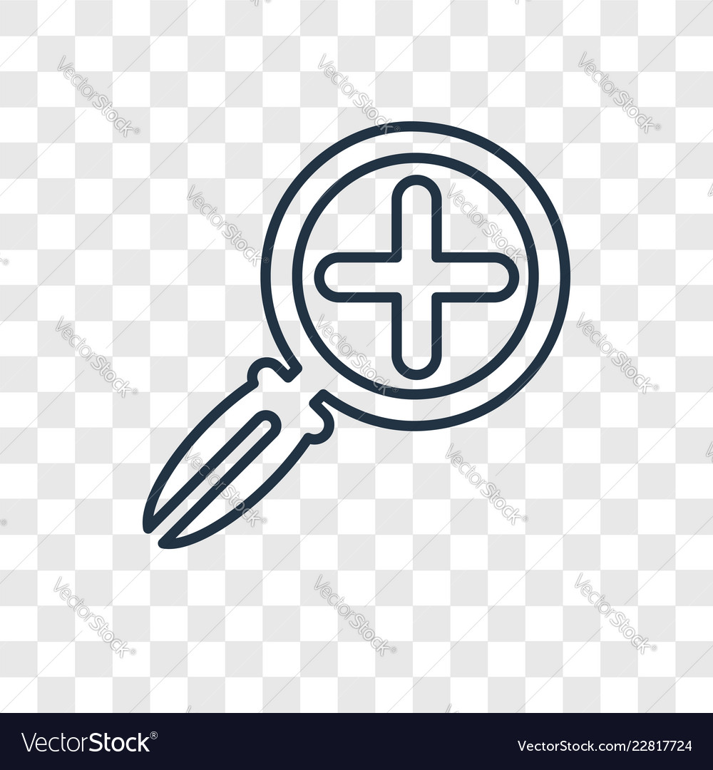 Zoom button concept linear icon isolated