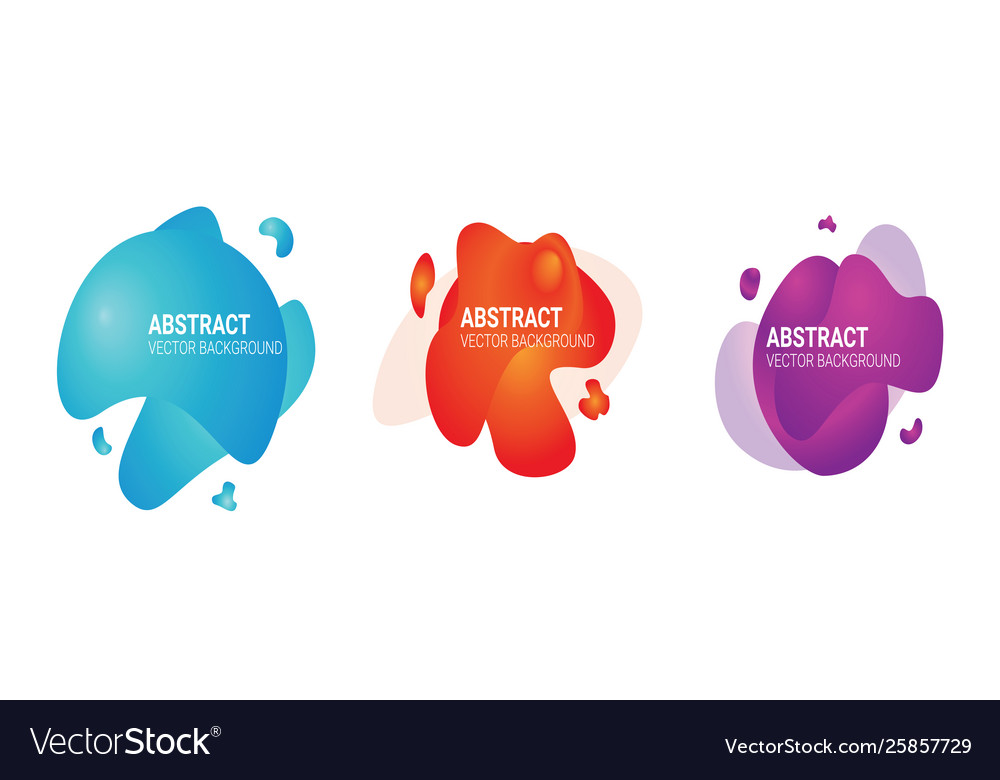 Abstract blur free form shapes color gradient vector image Abstract blur free form shapes color gradient