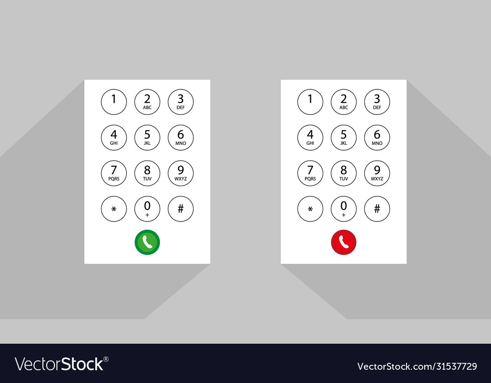 Abstract flat user interface keypad vector image Abstract flat user interface keypad