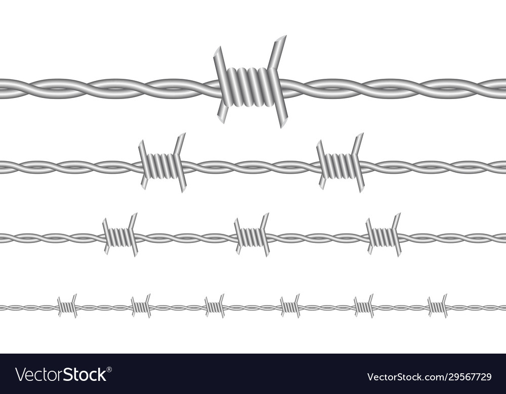 Barbed wire isolated on white background