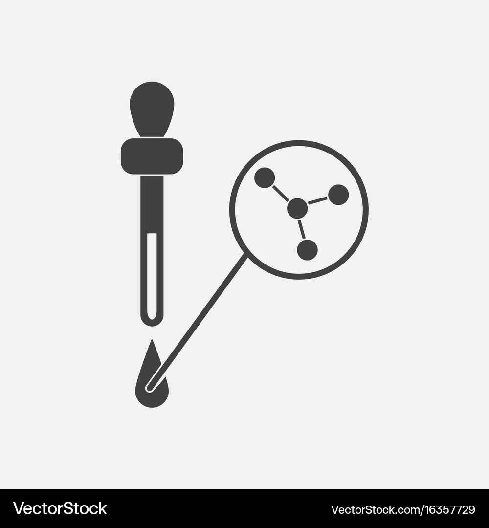 Black icon on white background molecules Vector Image
