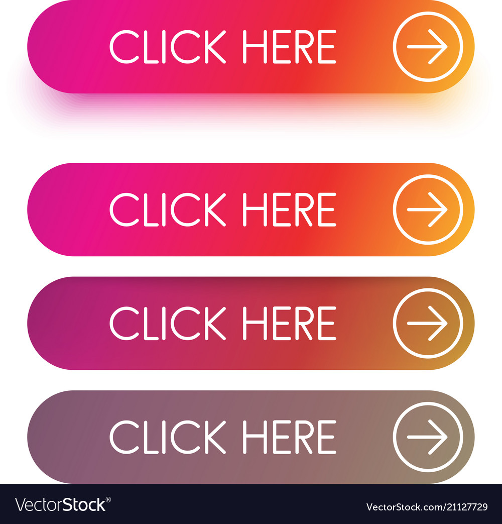 Bright spectrum click here buttons isolated