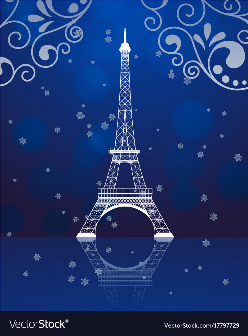 Greeting card with eiffel tower