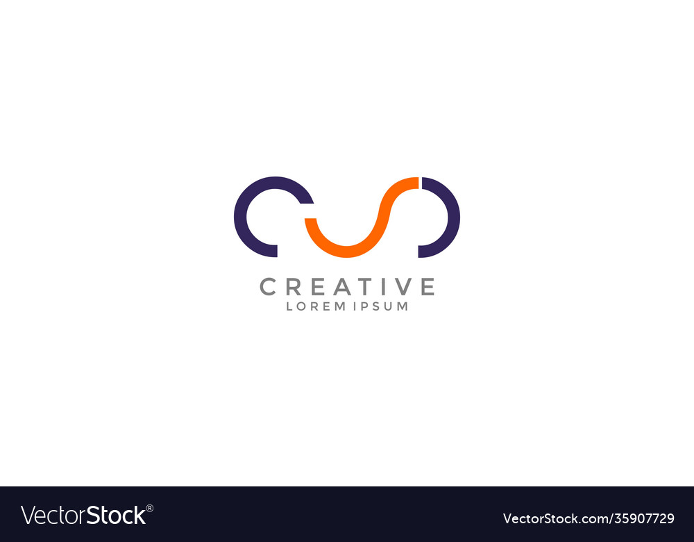 Looping font typography logo design