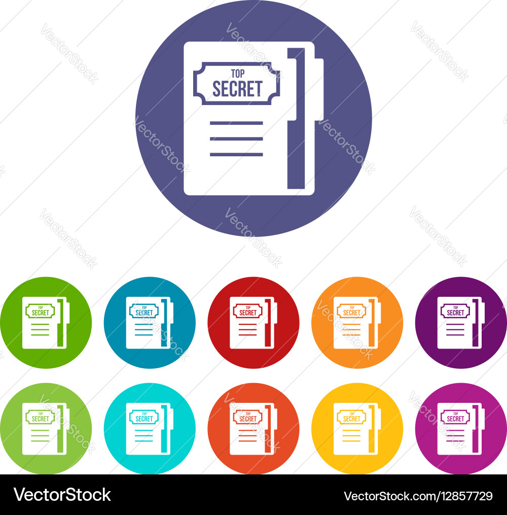 Notepad set icons Royalty Free Vector Image - VectorStock