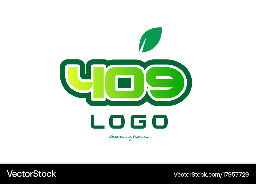 Number 409 numeral digit logo icon design Vector Image