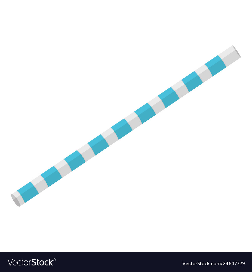 Plastic Straw Icon - Colorful Tube