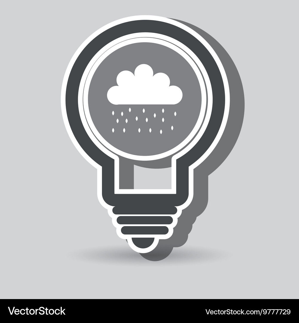 Rain cloud isolated icon design Royalty Free Vector Image
