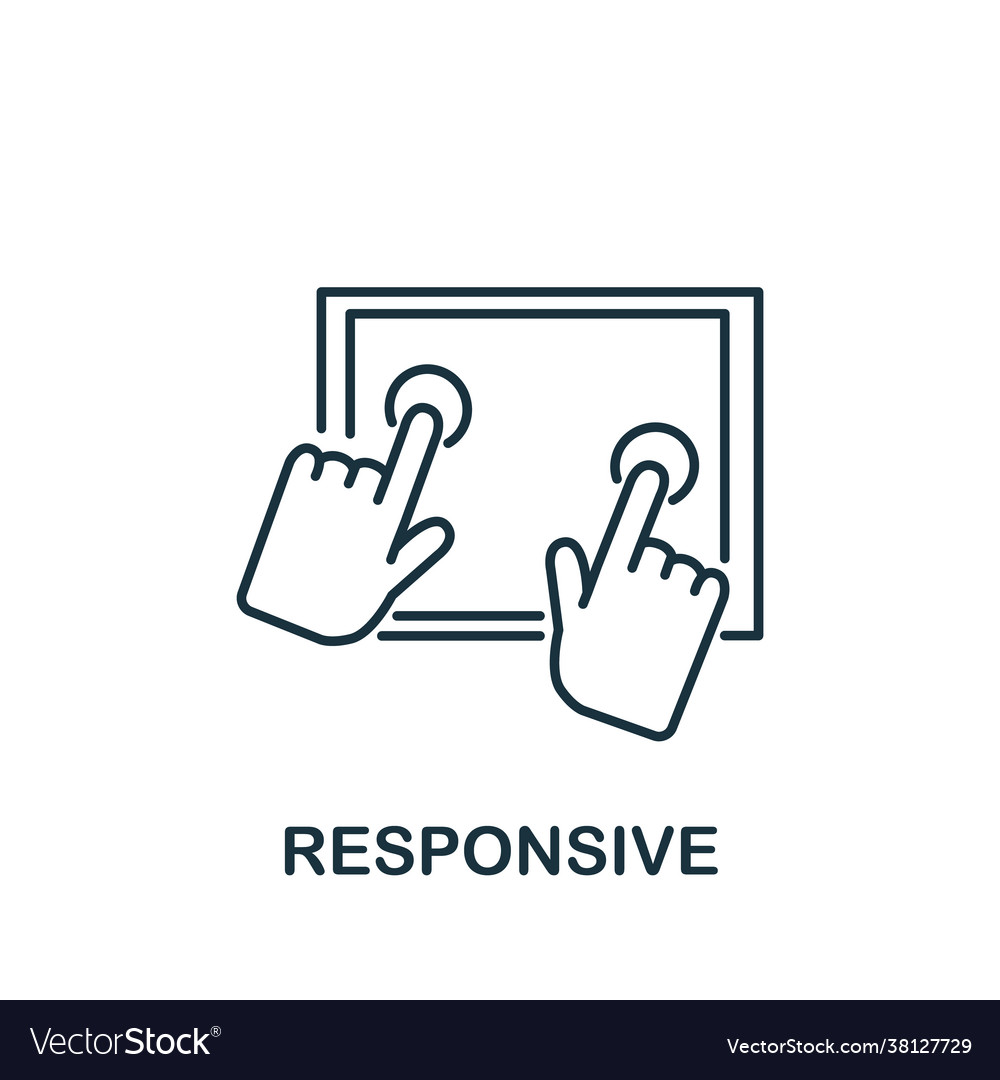 Responsive icon simple line element