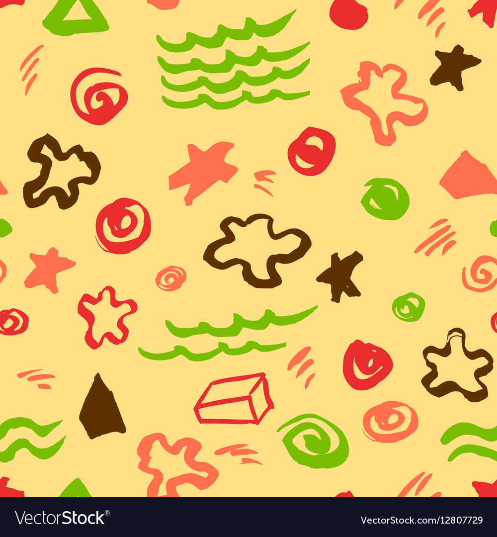 Seamless pattern with artistic geometric elements