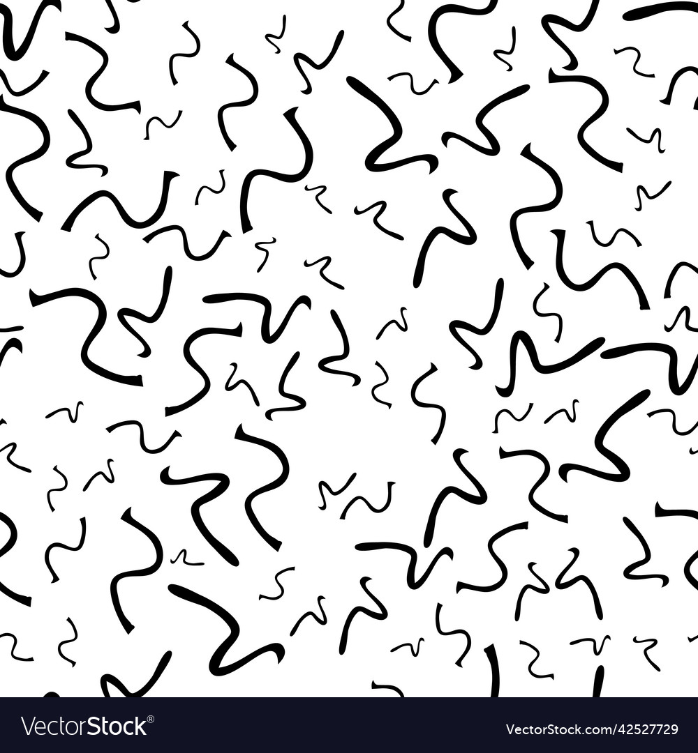 Seamless pattern with sketch squiggle